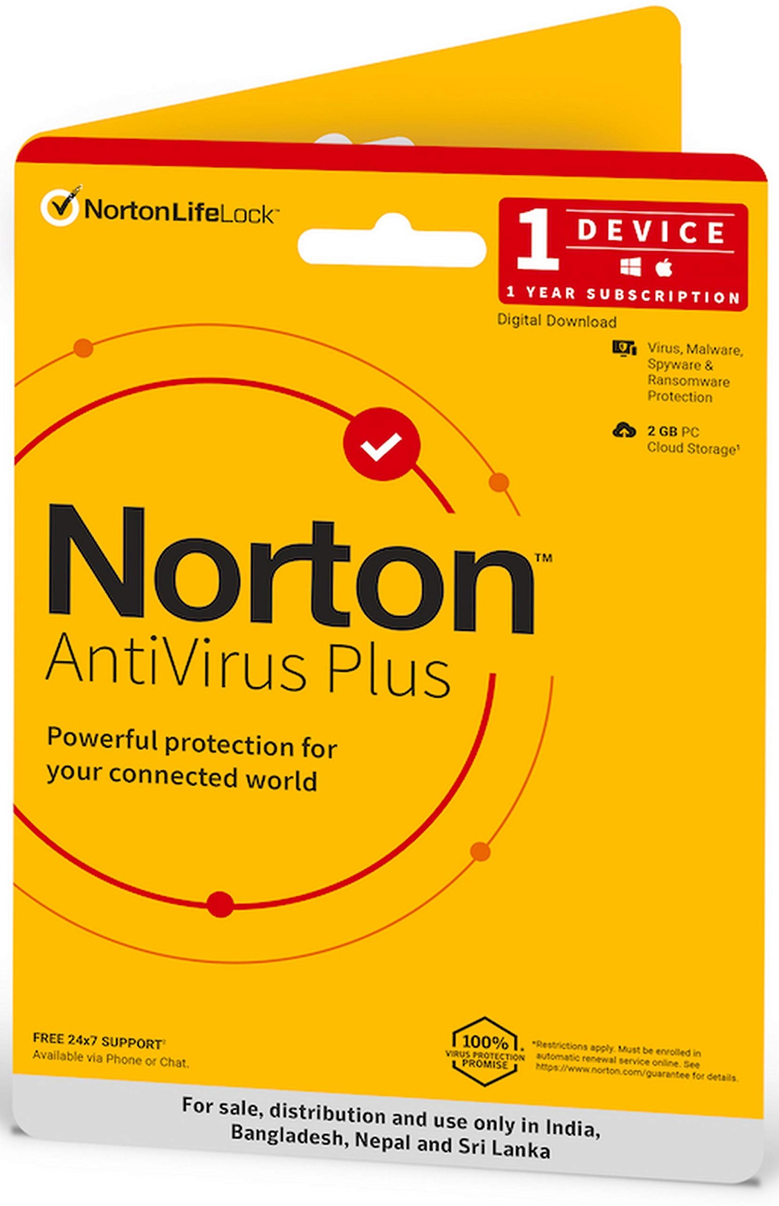 Norton AntiVirus Plus 1 Device, 1 Year Subscription